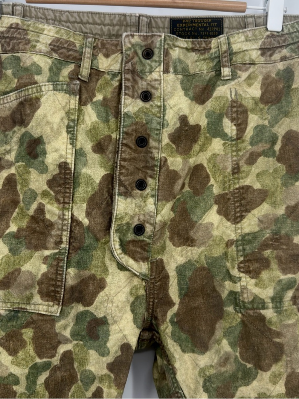 RARE Vintage RRL Double RL P42 Experimental Camo Trousers Reversible Military 34 - Picture 2 of 16